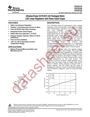 TPS79733DCKT datasheet  